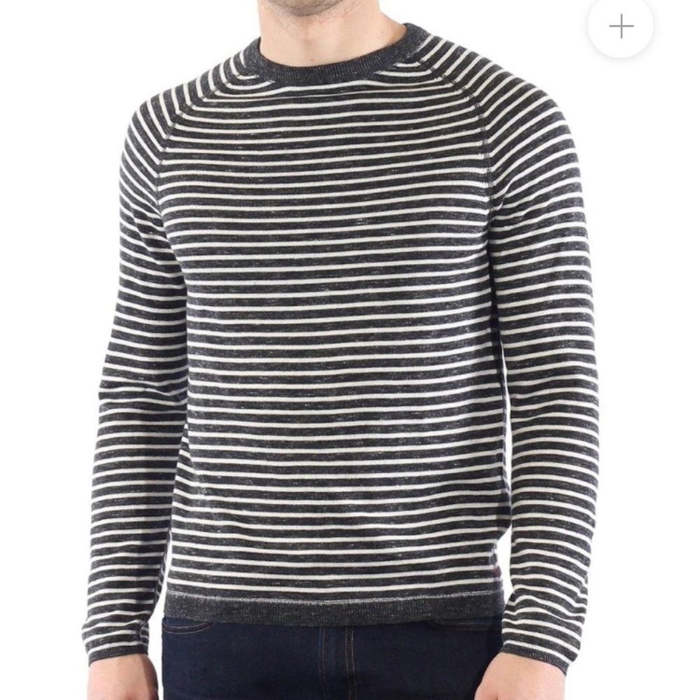 Agave Denim Surin Beach Raglan Stripe Sweater XXL